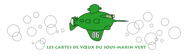 Les cartes de vœux du sous-marin vert Logo